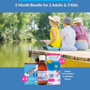 Family Omega-3 & Vitamin D Bundle 2 Adults + 3 Children